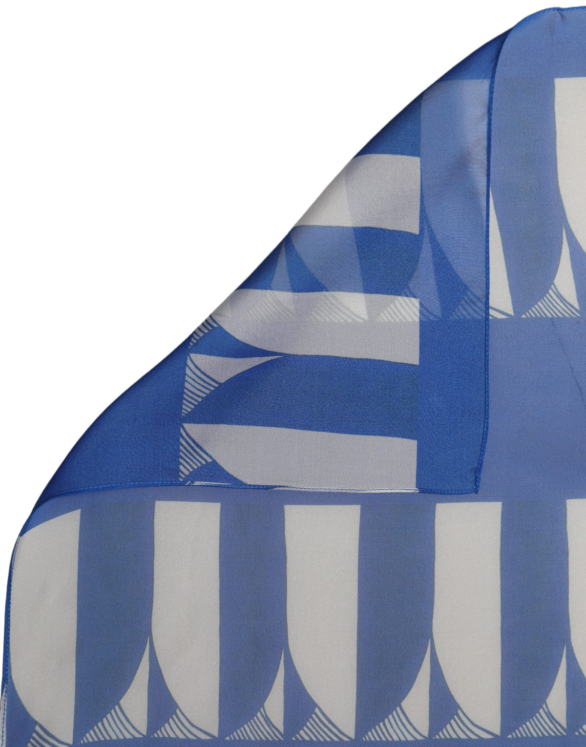 Dolce & Gabbana Dolce & Gabbana Blue White Patterned Square Foulard Women's Scarf