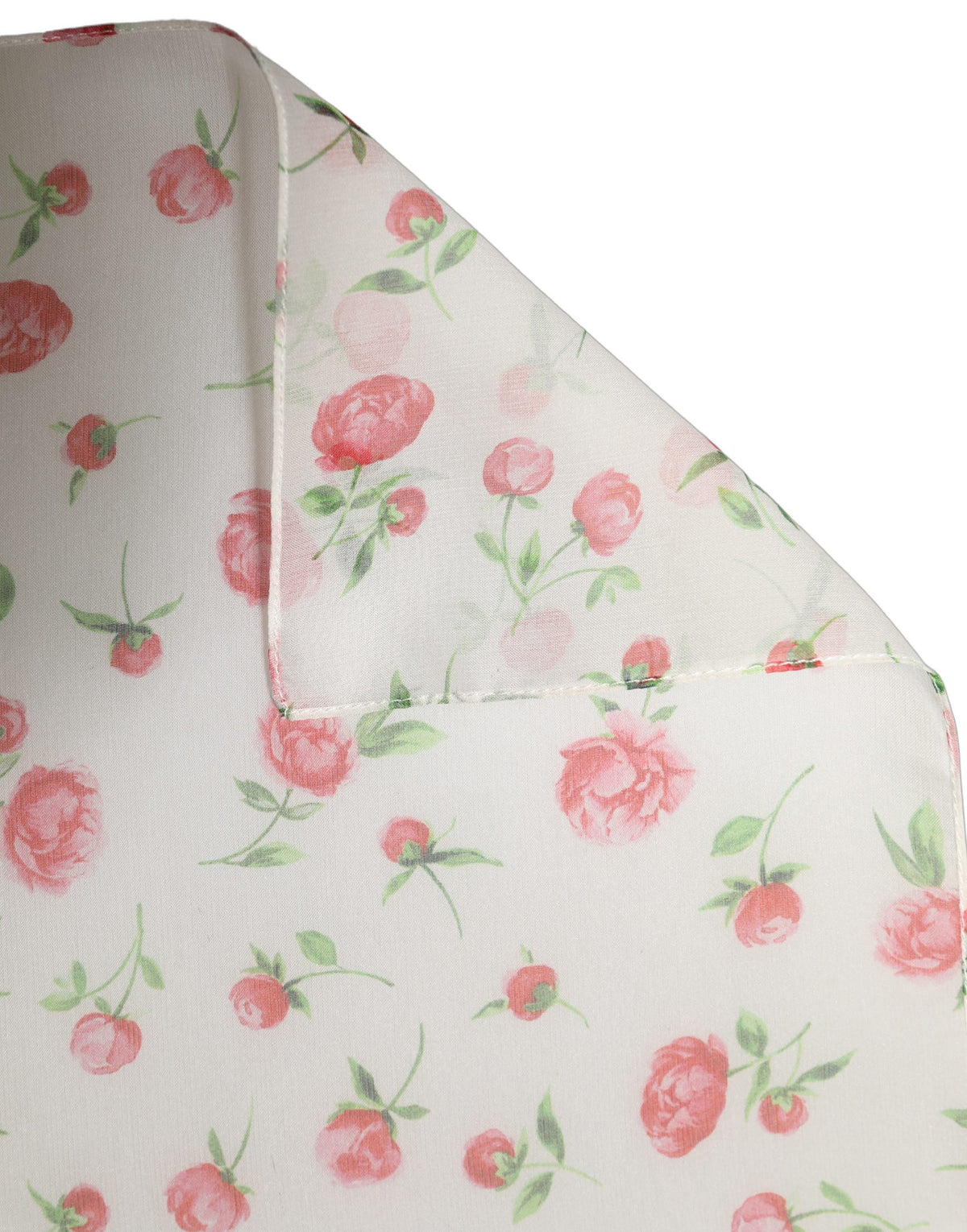 Dolce & Gabbana Dolce & Gabbana White Silk Floral Chiffon Long Stole Women's Scarf