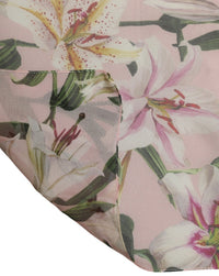 Dolce & Gabbana Dolce & Gabbana Pink Silk Floral Chiffon Long Stole Women's Scarf