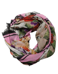 Dolce & Gabbana Dolce & Gabbana Multicolor Floral Cashmere Foulard Women's Scarf