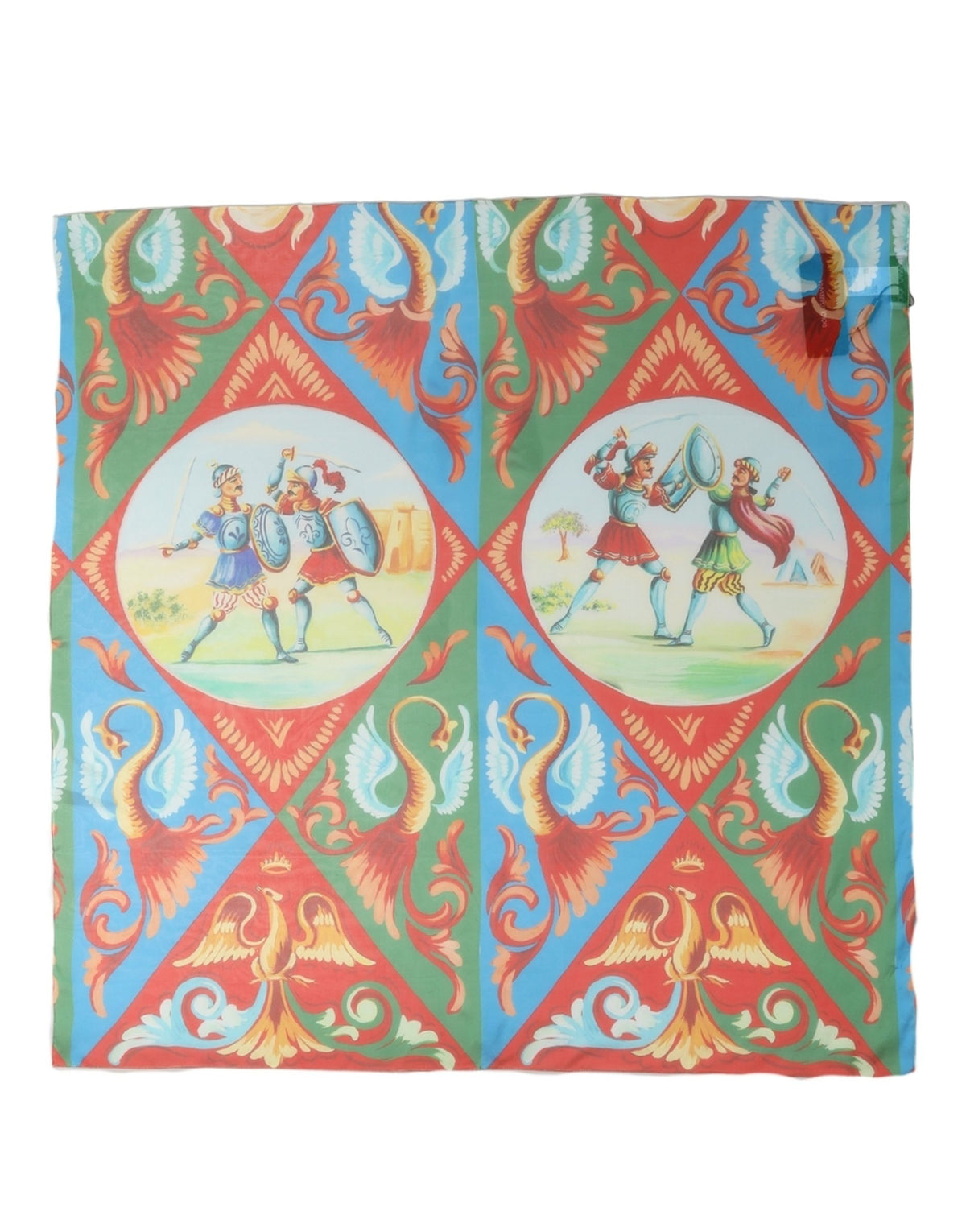 Dolce & Gabbana Dolce & Gabbana Multicolor Silk Printed Square Foulard Women's Scarf