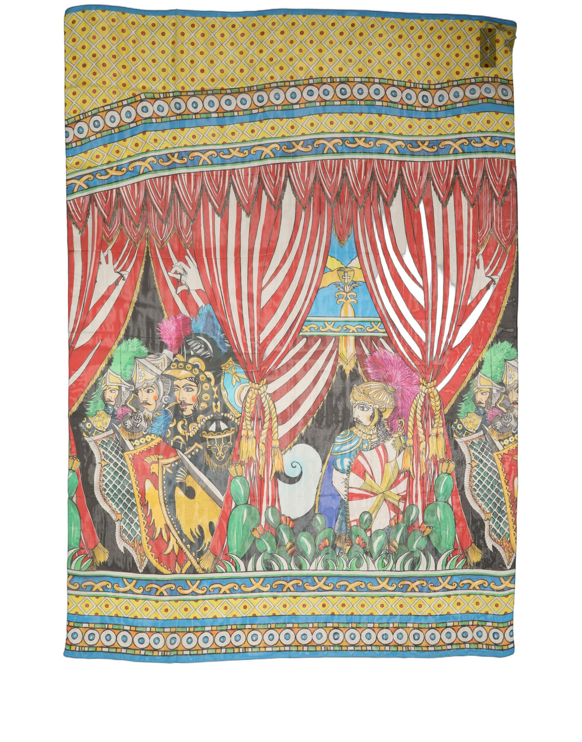 Dolce & Gabbana Dolce & Gabbana Multicolor Silk Printed Shawl Stole Women's Scarf