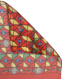 Dolce & Gabbana Dolce & Gabbana Red Silk Geometric Print Shawl Stole Women's Scarf