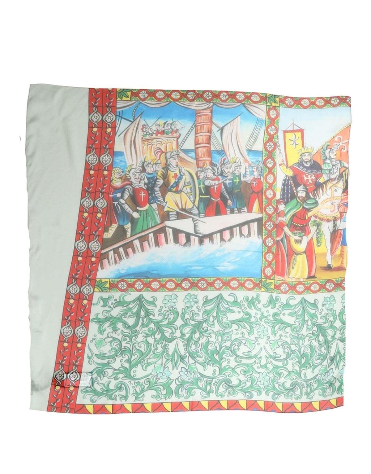 Dolce & Gabbana Dolce & Gabbana Multicolor Silk Printed Square Foulard Women's Scarf