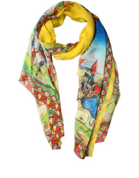 Dolce & Gabbana Dolce & Gabbana Multicolor Silk Printed Shawl Stole Women's Scarf