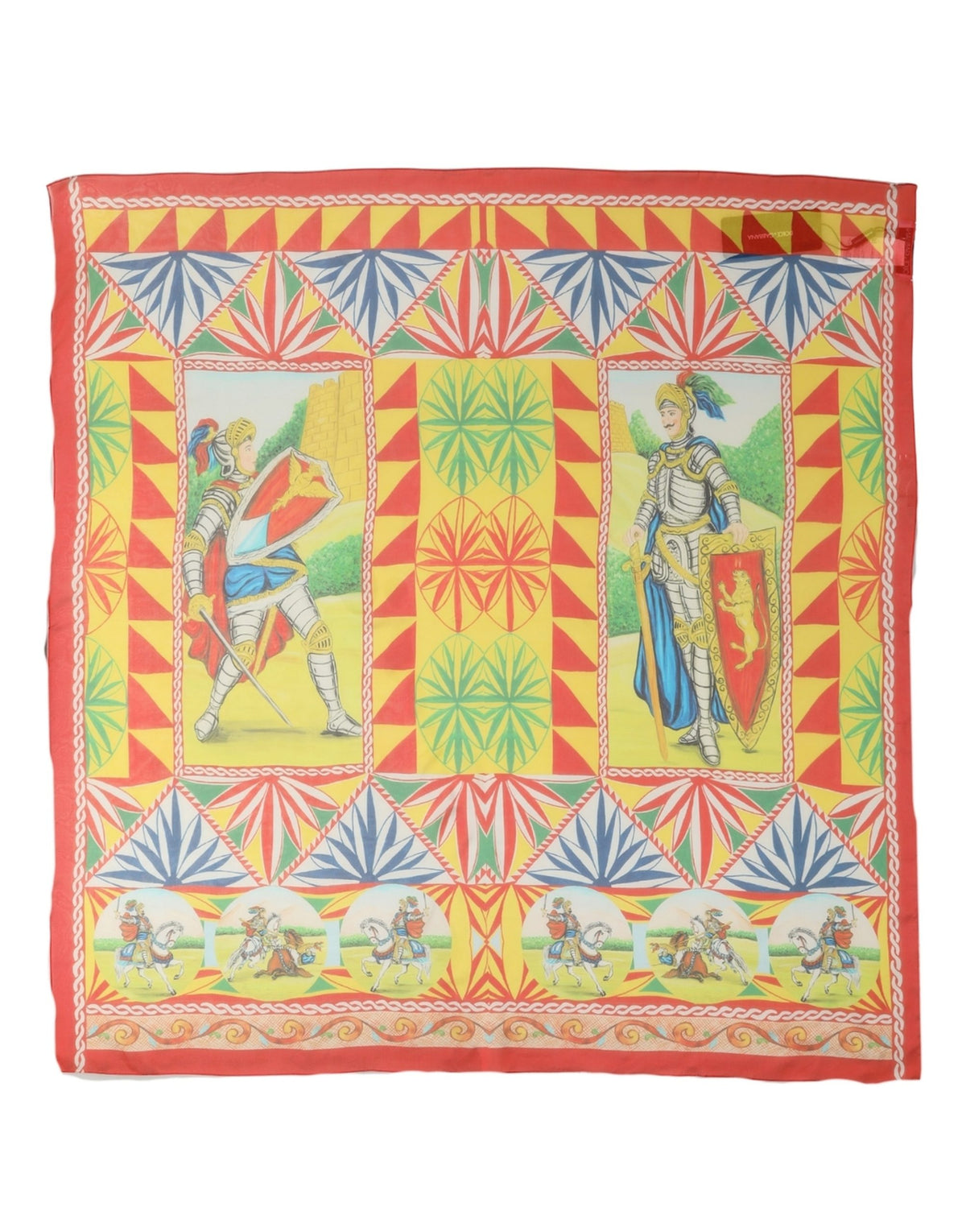 Dolce & Gabbana Dolce & Gabbana Multicolor Silk Carretto Print Foulard Women's Scarf