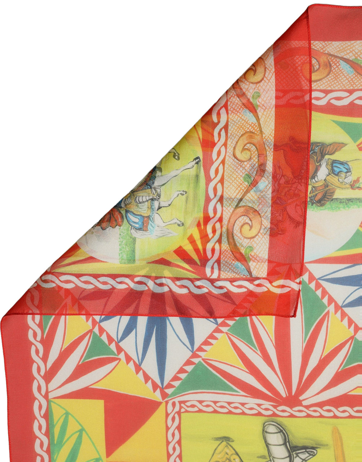 Dolce & Gabbana Dolce & Gabbana Multicolor Silk Carretto Print Foulard Women's Scarf