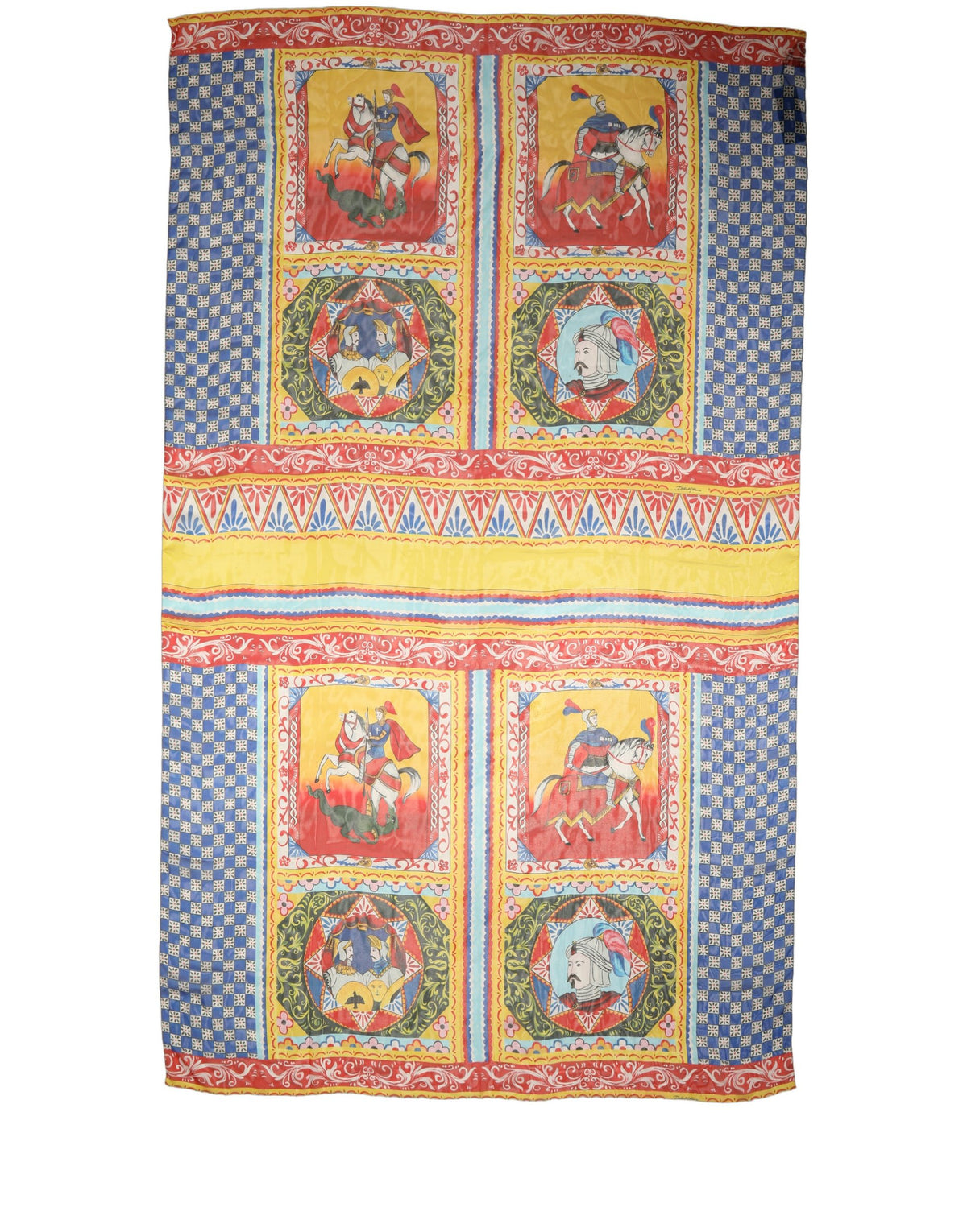 Dolce & Gabbana Dolce & Gabbana Multicolor Silk Carretto Shawl Stole Women's Scarf