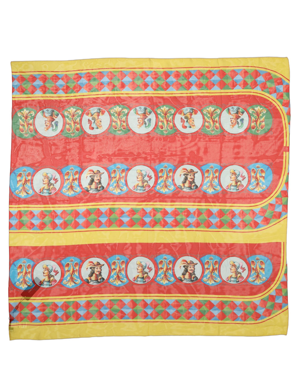 Dolce & Gabbana Dolce & Gabbana Multicolor Silk Carretto Print Foulard Women's Scarf