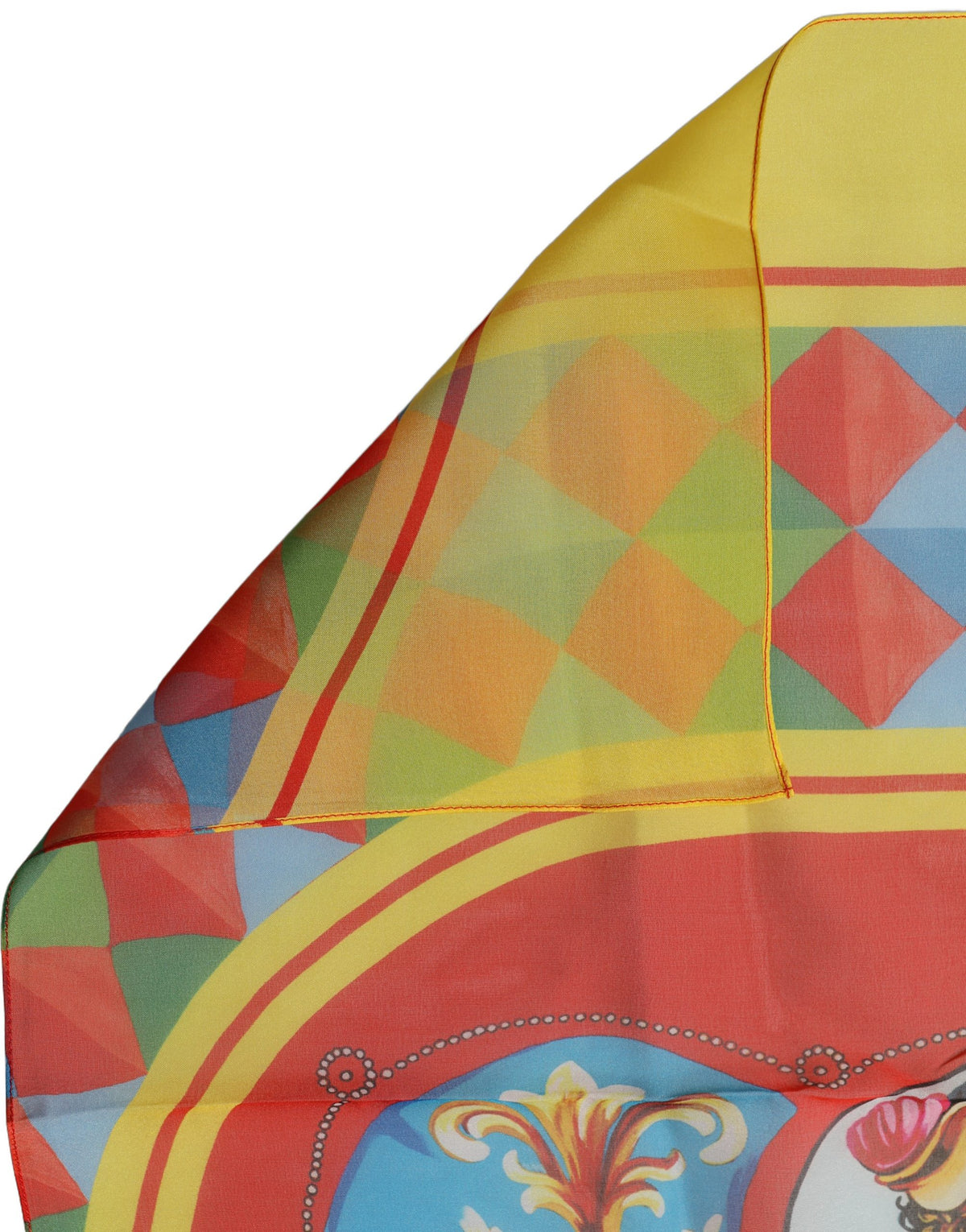 Dolce & Gabbana Dolce & Gabbana Multicolor Silk Carretto Print Foulard Women's Scarf
