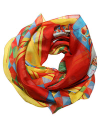 Dolce & Gabbana Dolce & Gabbana Multicolor Silk Carretto Print Foulard Women's Scarf