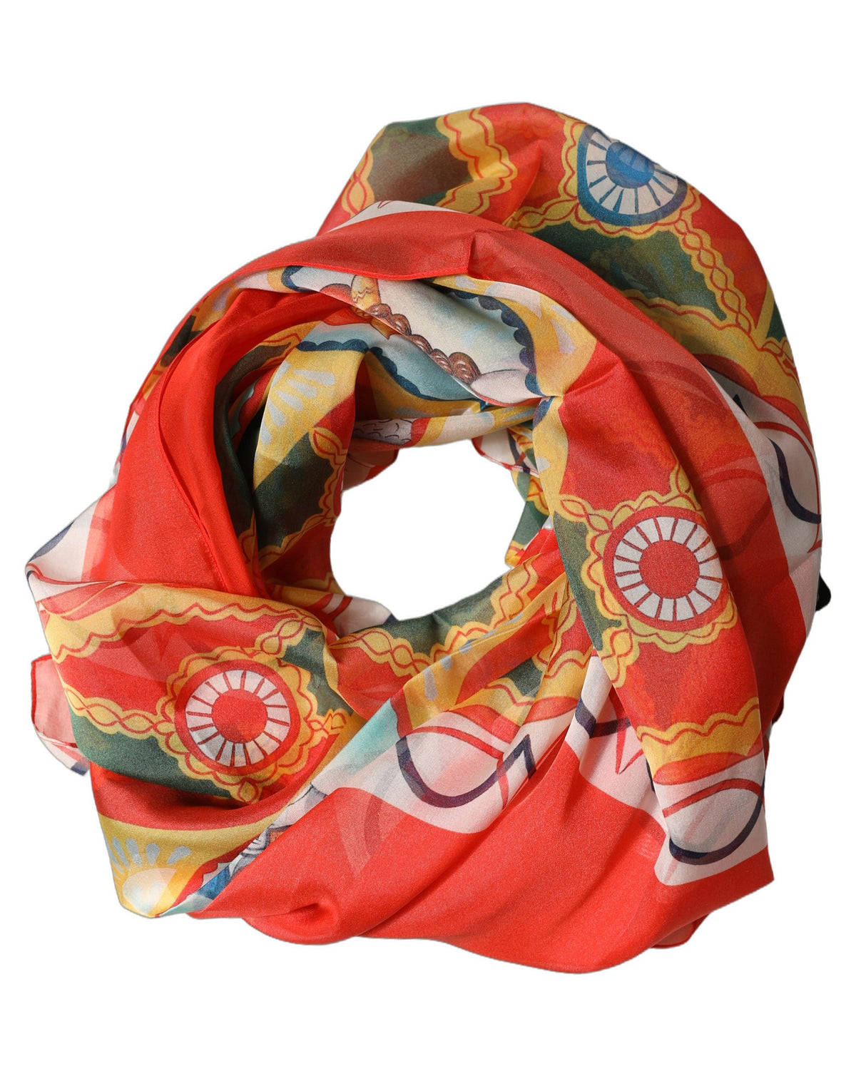 Dolce & Gabbana Dolce & Gabbana Multicolor Silk Printed Square Foulard Women's Scarf