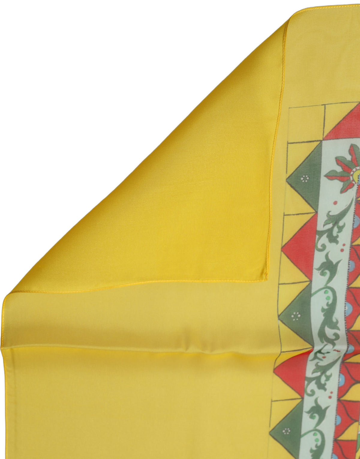 Dolce & Gabbana Dolce & Gabbana Yellow Silk Printed Shawl Stole Women's Scarf