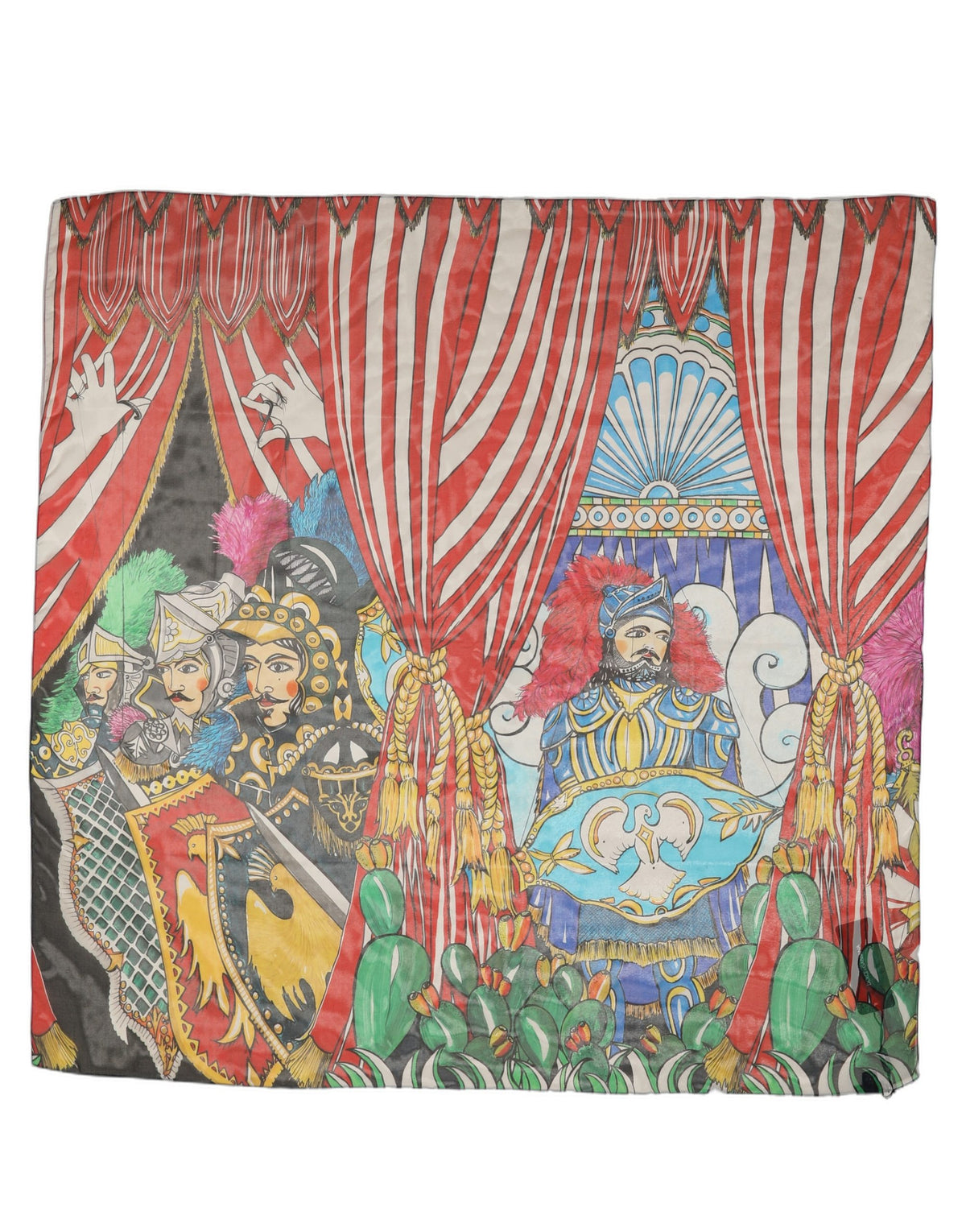 Dolce & Gabbana Dolce & Gabbana Multicolor Silk Printed Square Foulard Women's Scarf