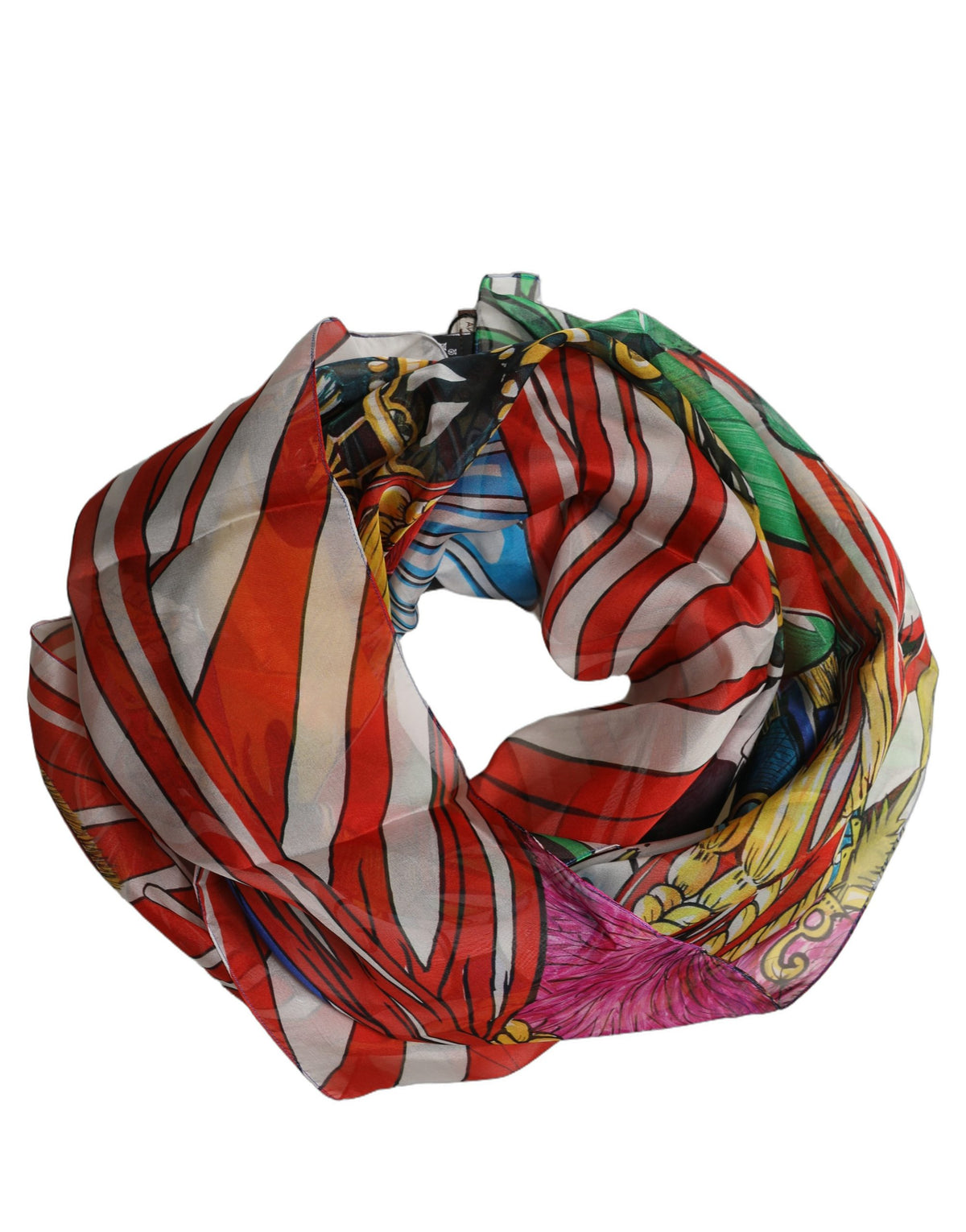 Dolce & Gabbana Dolce & Gabbana Multicolor Silk Printed Square Foulard Women's Scarf