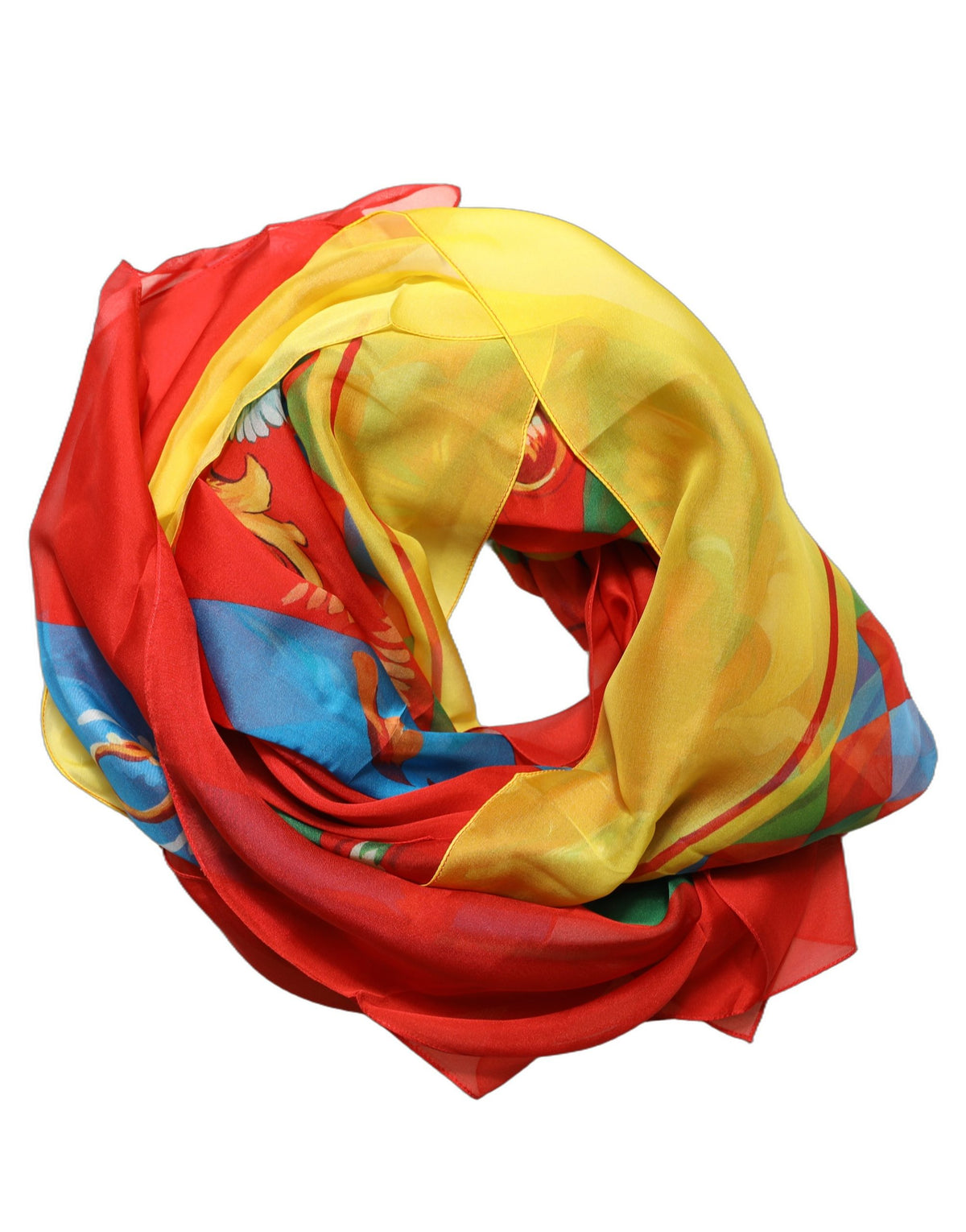 Dolce & Gabbana Dolce & Gabbana Multicolor Silk Printed Square Foulard Women's Scarf