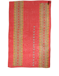 Dolce & Gabbana Dolce & Gabbana Red Silk Geometric Print Shawl Stole Women's Scarf