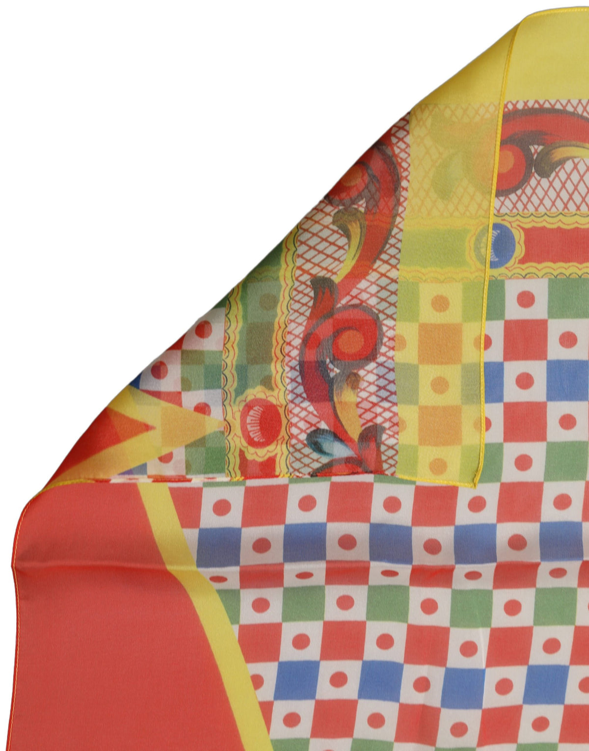 Dolce & Gabbana Dolce & Gabbana Multicolor Silk Carretto Print Stole Women's Scarf