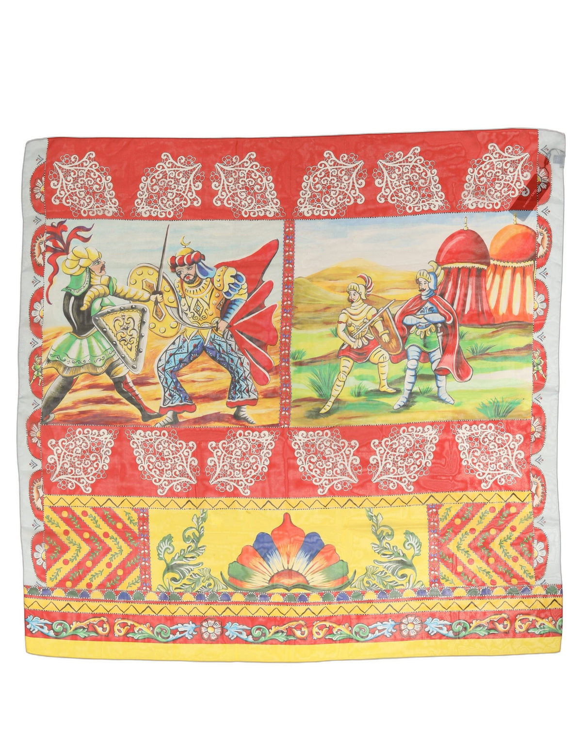 Dolce & Gabbana Dolce & Gabbana Multicolor Silk Printed Square Foulard Women's Scarf