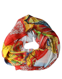 Dolce & Gabbana Dolce & Gabbana Multicolor Silk Printed Square Foulard Women's Scarf