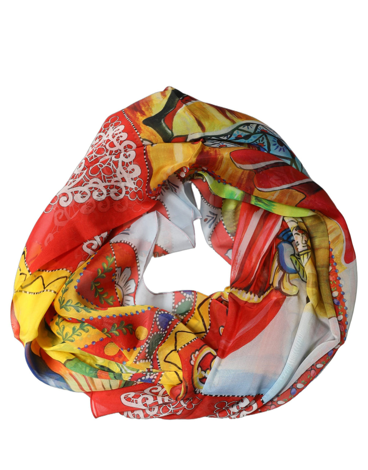 Dolce & Gabbana Dolce & Gabbana Multicolor Silk Printed Square Foulard Women's Scarf