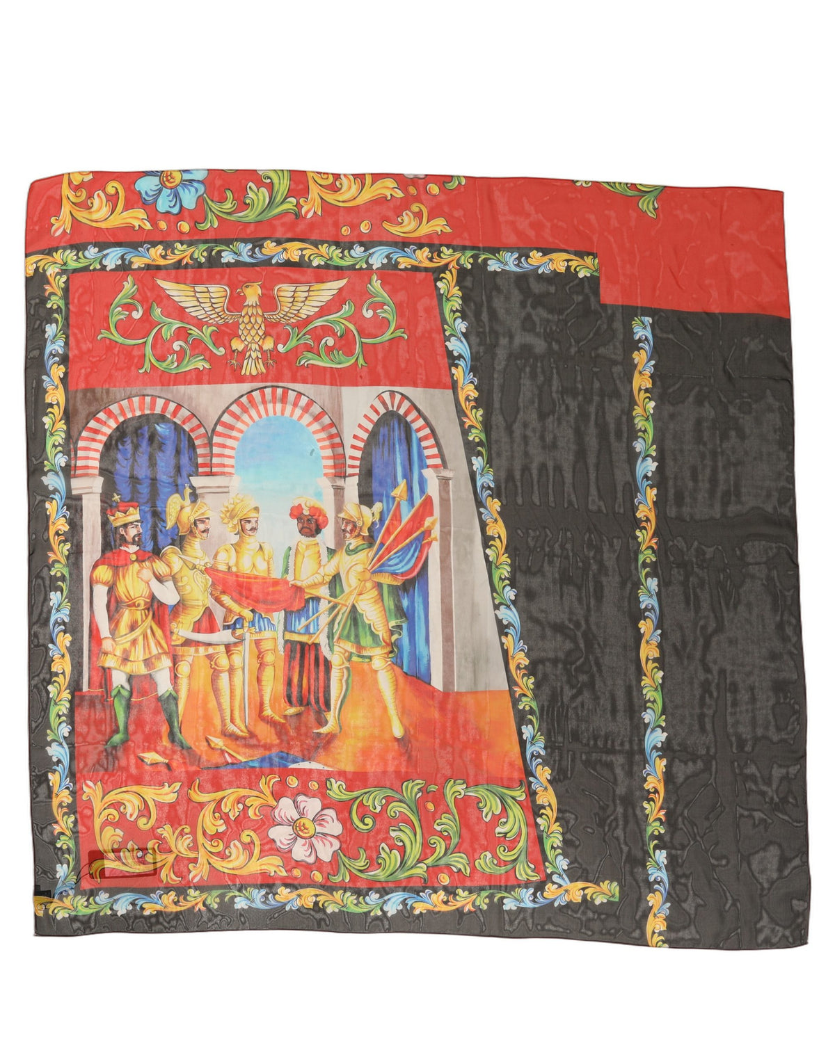 Dolce & Gabbana Dolce & Gabbana Multicolor Silk Printed Square Foulard Women's Scarf