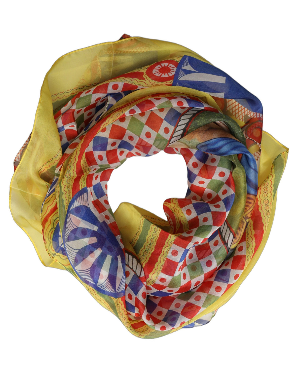 Dolce & Gabbana Dolce & Gabbana Multicolor Silk Carretto Foulard Women's Scarf