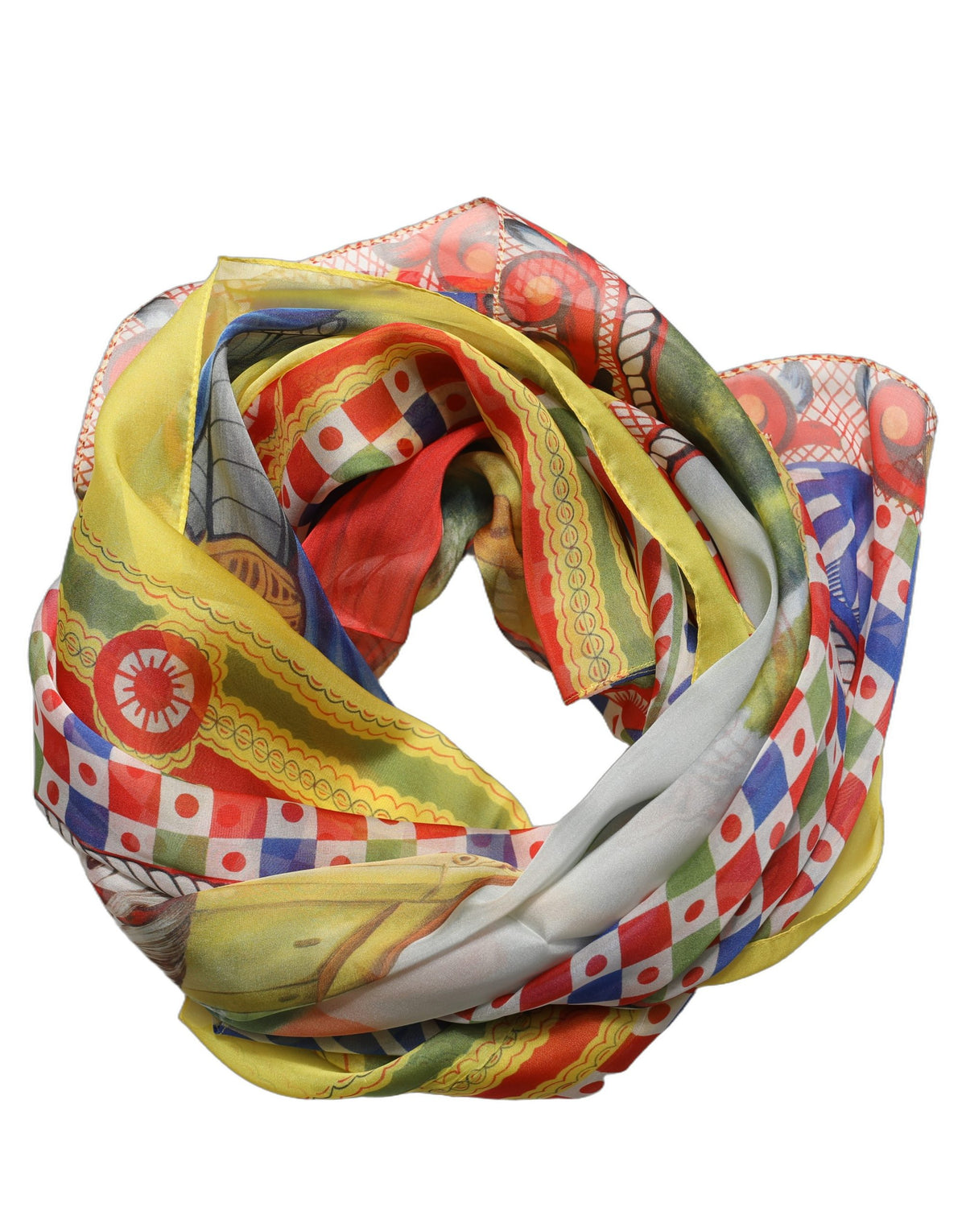 Dolce & Gabbana Dolce & Gabbana Multicolor Silk Carretto Foulard Women's Scarf