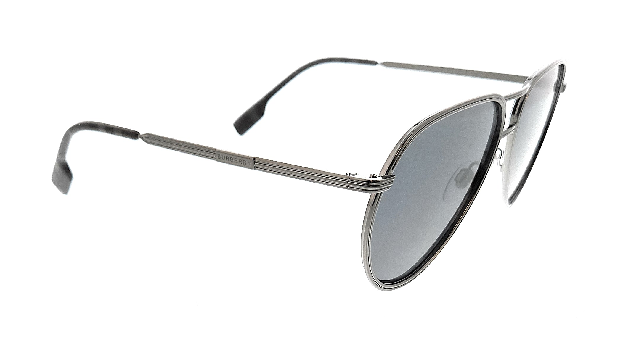 Burberry 0BE3135 114481 Scott Ruthenium Aviator Sunglasses