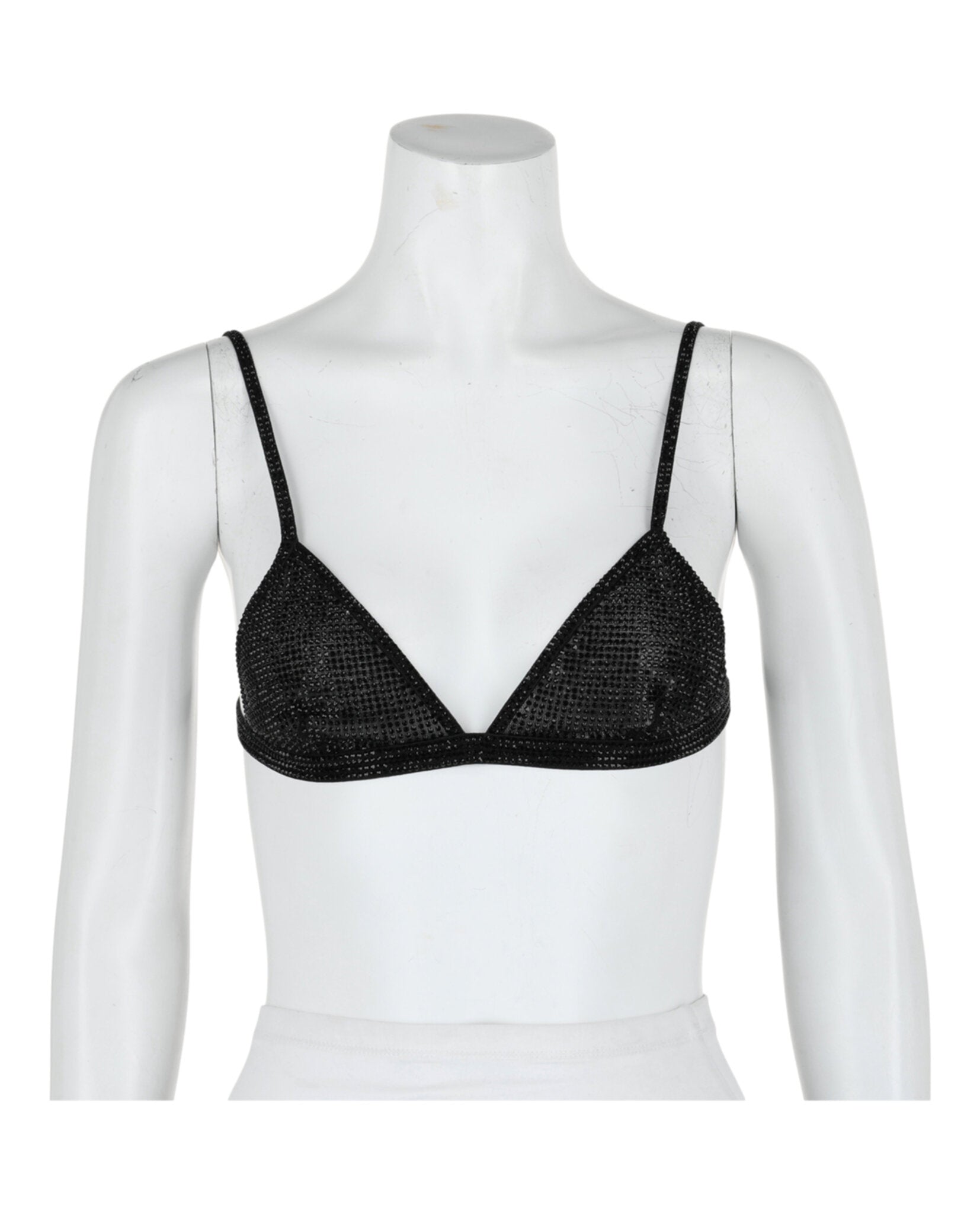 Ferragamo Womens Crystal Embellished Triangle Bralette