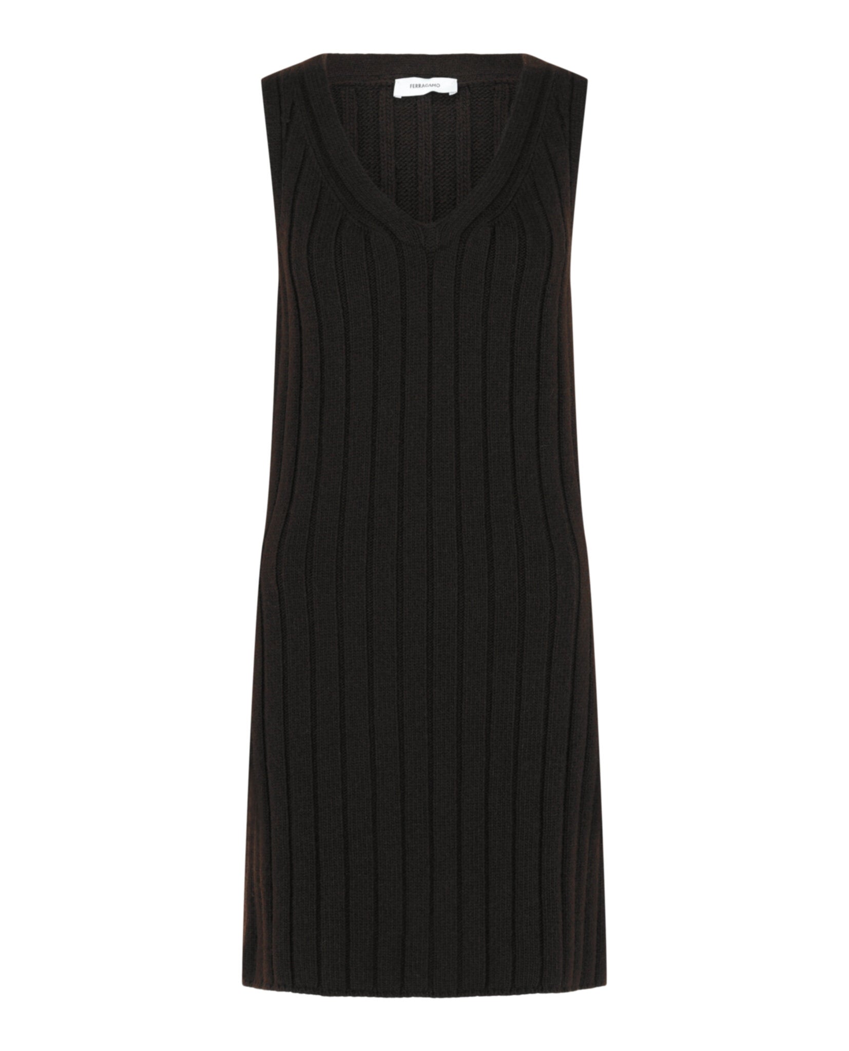 Ferragamo Womens Ribbed Knit Dress