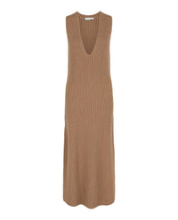 Ferragamo Womens Sleeveless Ribbed Knit Dress