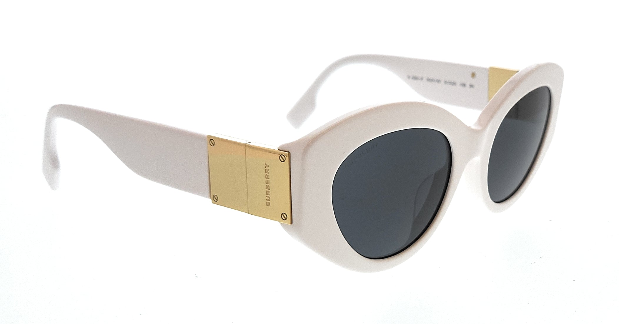 Burberry White Oval 0BE4361F 300787 Sunglasses