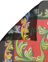 Dolce & Gabbana Dolce & Gabbana Multicolor Silk Printed Square Foulard Women's Scarf