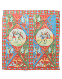 Dolce & Gabbana Dolce & Gabbana Multicolor Silk Printed Square Foulard Women's Scarf