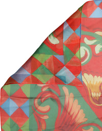 Dolce & Gabbana Dolce & Gabbana Multicolor Silk Printed Square Foulard Women's Scarf