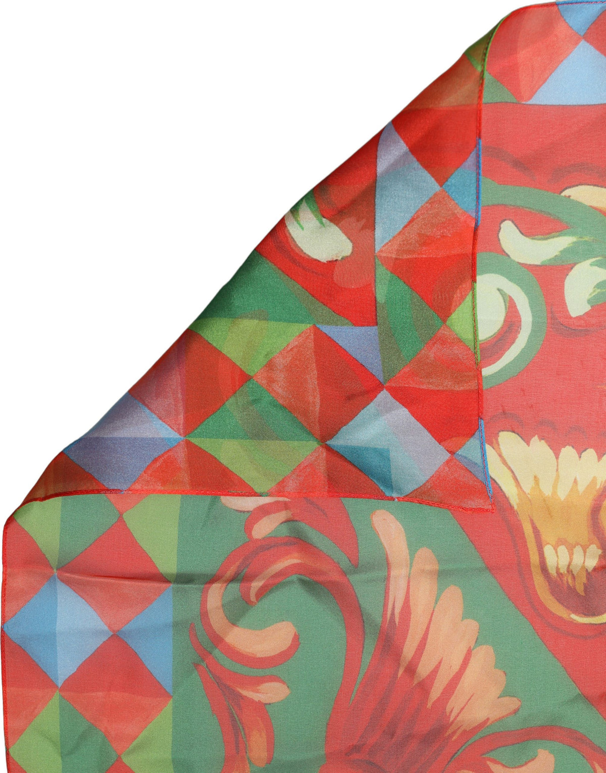 Dolce & Gabbana Dolce & Gabbana Multicolor Silk Printed Square Foulard Women's Scarf