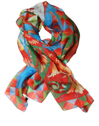 Dolce & Gabbana Dolce & Gabbana Multicolor Silk Printed Square Foulard Women's Scarf