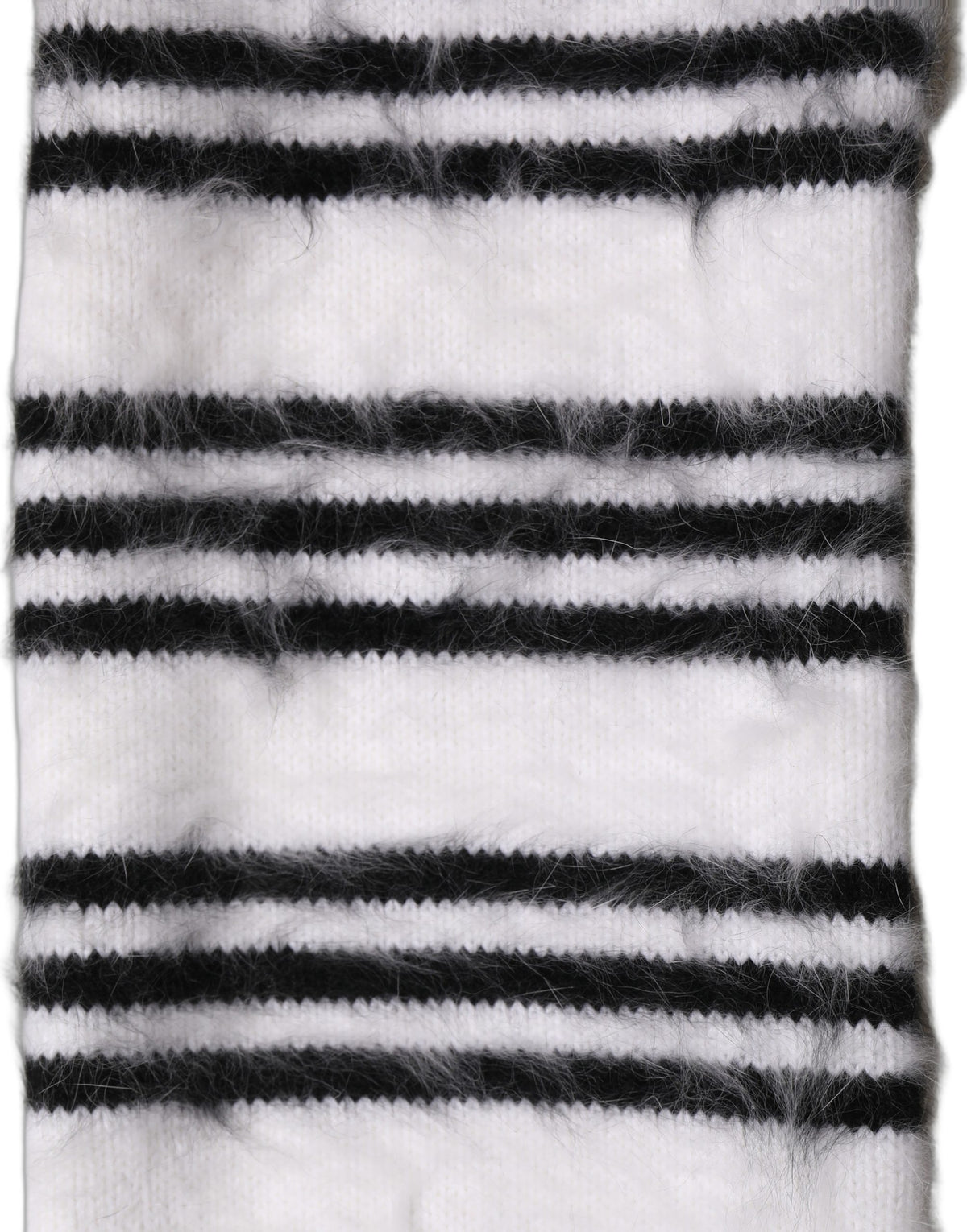 Dolce & Gabbana Dolce & Gabbana White Black Striped Skinny Neck Warmer Women's Scarf