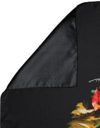 Dolce & Gabbana Dolce & Gabbana Black Tropical Sunset Square Foulard Women's Scarf
