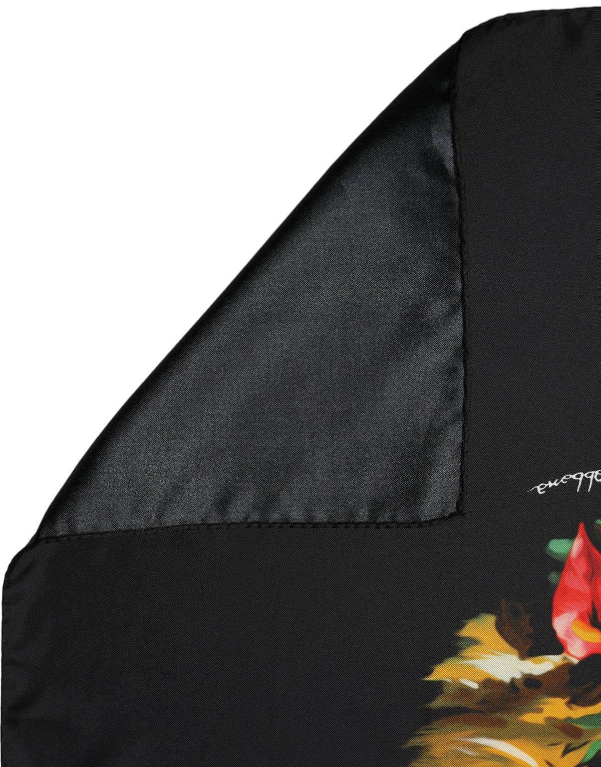 Dolce & Gabbana Dolce & Gabbana Black Tropical Sunset Square Foulard Women's Scarf