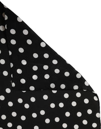 Dolce & Gabbana Dolce & Gabbana Black White Polka Dot Square Foulard Women's Scarf