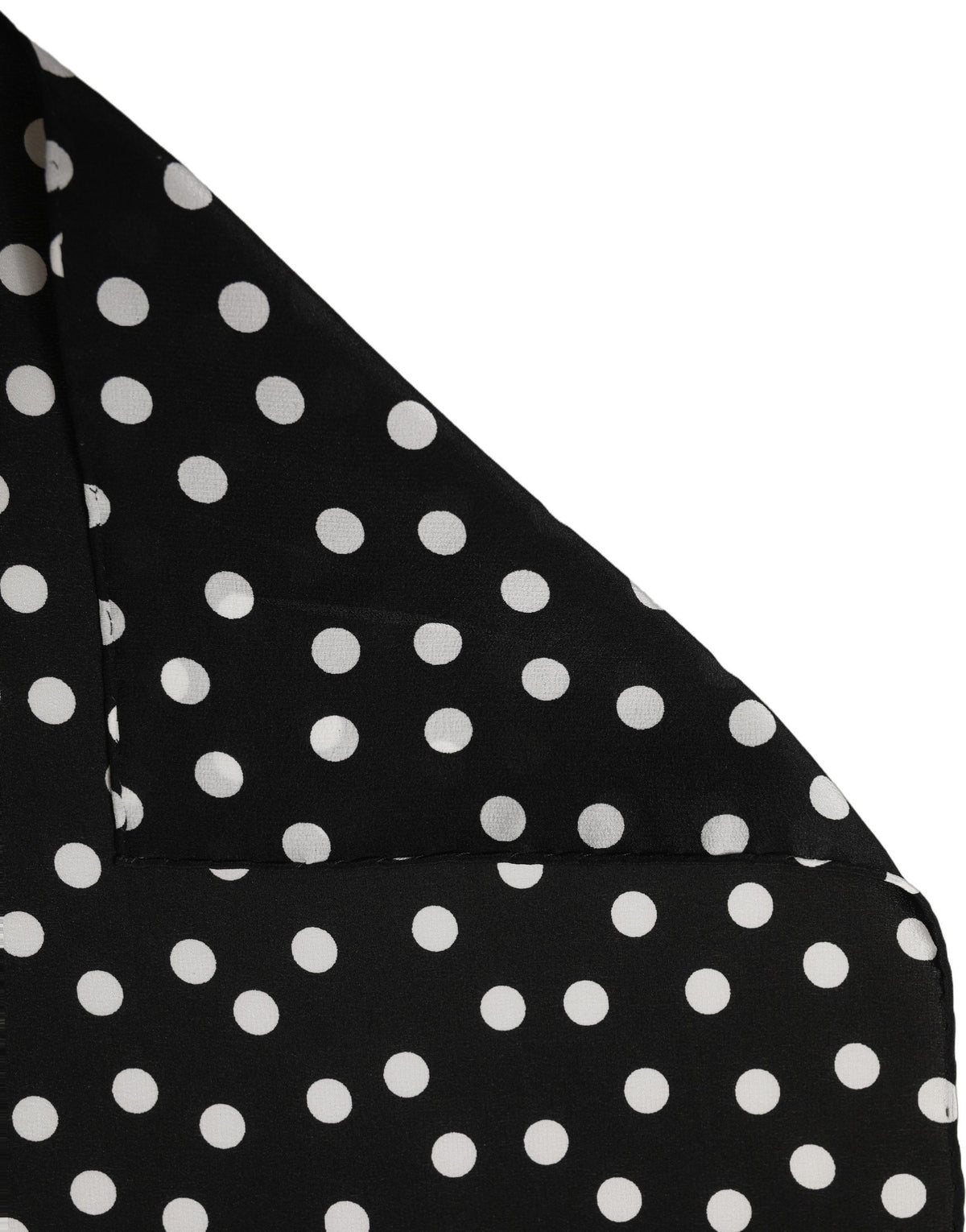 Dolce & Gabbana Dolce & Gabbana Black White Polka Dot Square Foulard Women's Scarf
