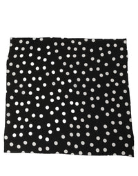 Dolce & Gabbana Dolce & Gabbana Black White Polka Dot Square Foulard Women's Scarf