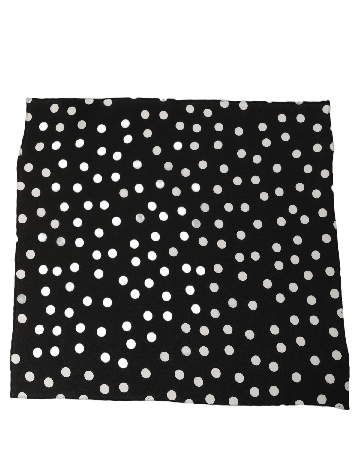 Dolce & Gabbana Dolce & Gabbana Black White Polka Dot Square Foulard Women's Scarf