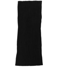 Dolce & Gabbana Dolce & Gabbana Black Cashmere Ribbed Knit Neck Women's Warmer