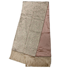 Dolce & Gabbana Dolce & Gabbana Pink Silk Fringes Neck Wrap Foulard Women's Scarf