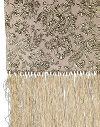 Dolce & Gabbana Dolce & Gabbana Pink Silk Fringes Neck Wrap Foulard Women's Scarf