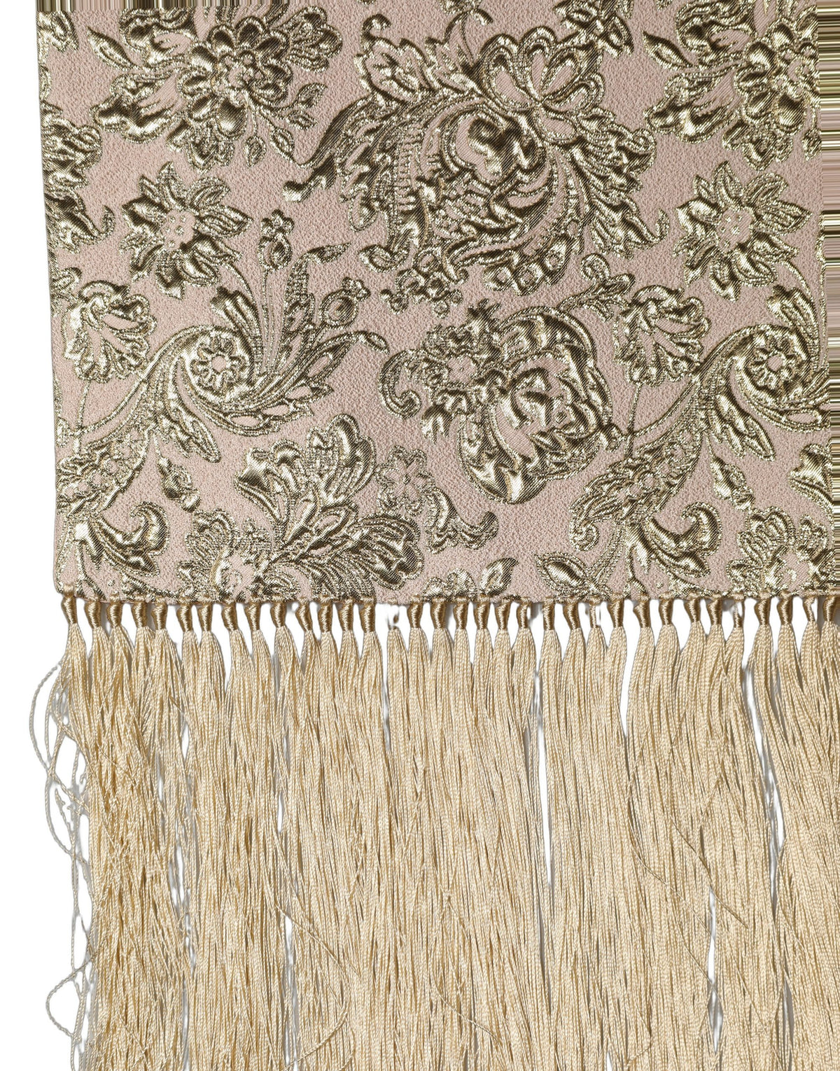 Dolce & Gabbana Dolce & Gabbana Pink Silk Fringes Neck Wrap Foulard Women's Scarf