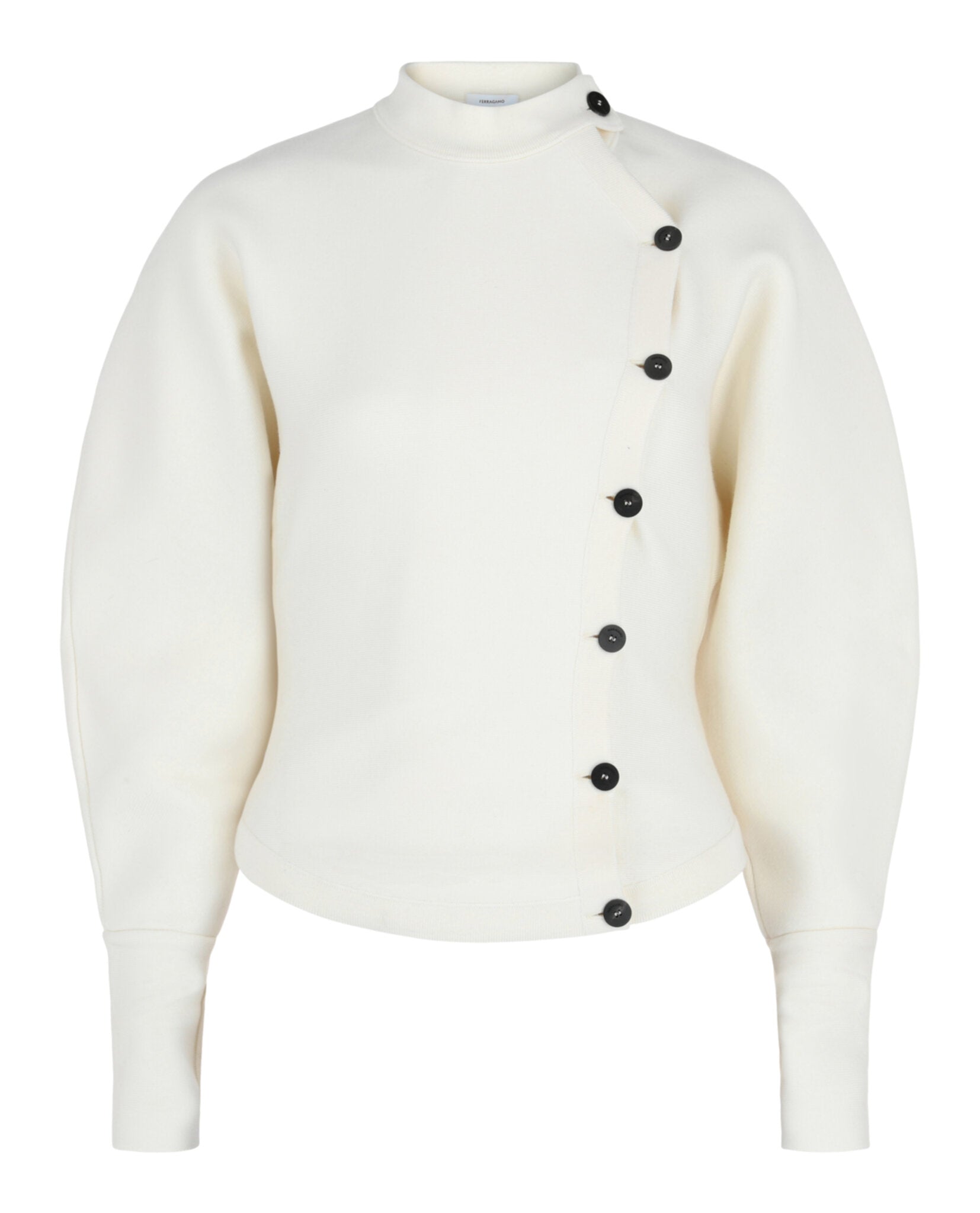 Ferragamo Womens Asymmetrical Buttoned Cardigan